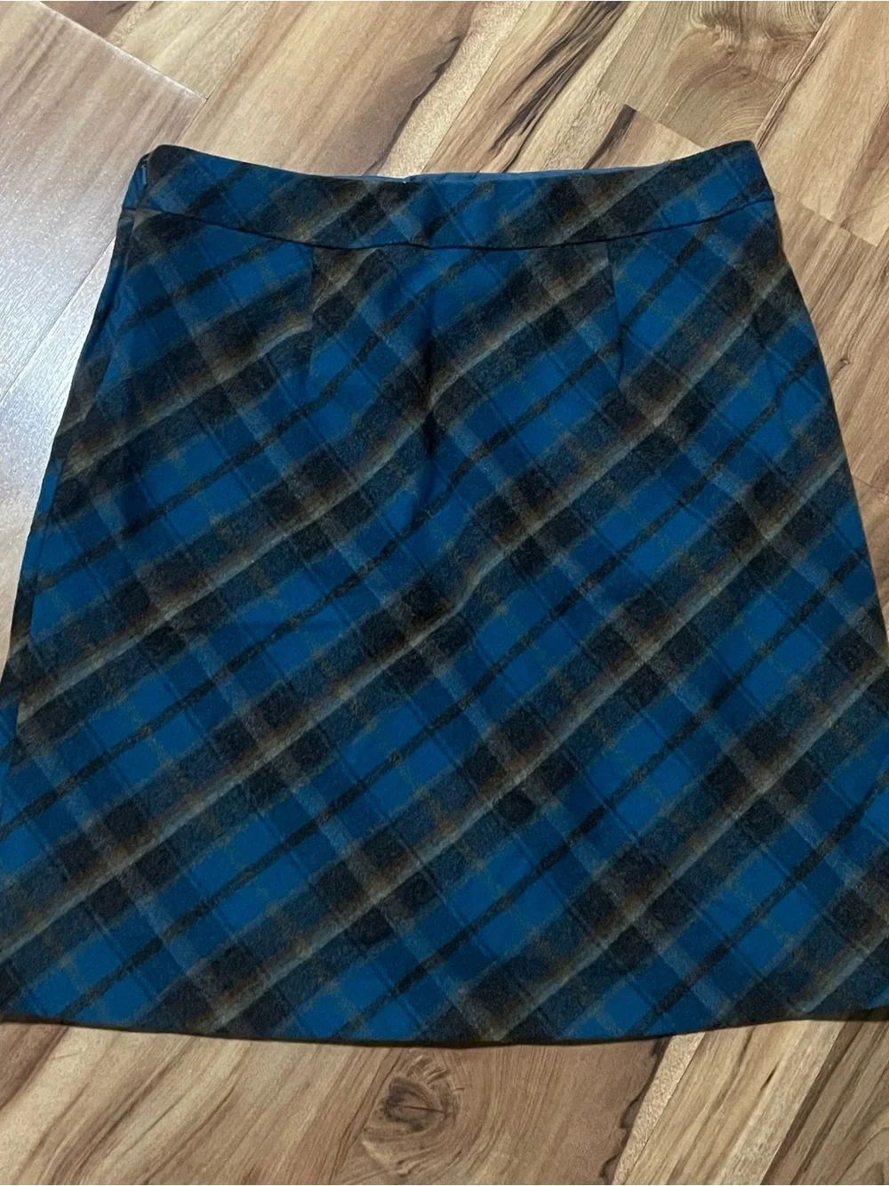 American Eagle Plaid Wool Blend A-Line Skirt Sz 6 Vintage Y2K Academia